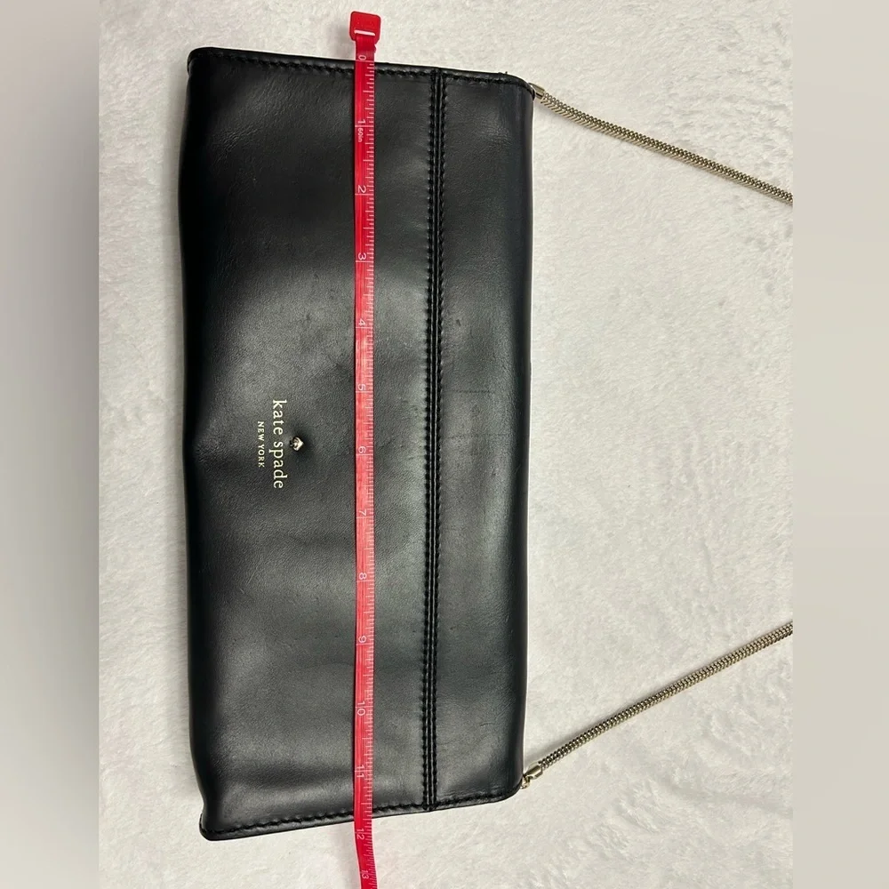 Kate Spade Wise Owl Leather & Metallic Clutch Convertible Shoulder Purse Bag - Picture 10 of 10